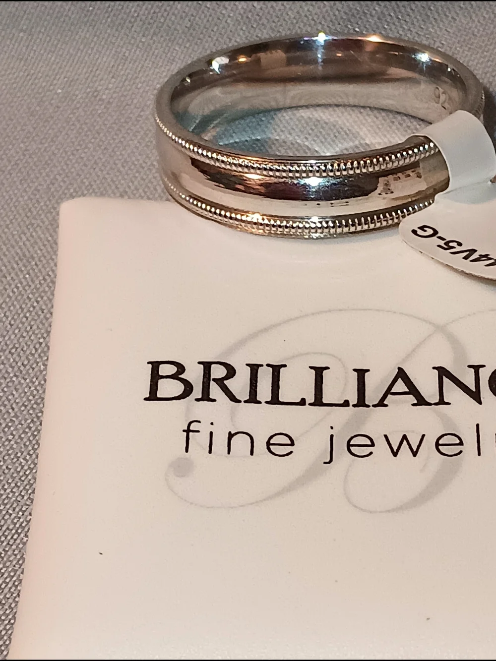 Brilliance Fine Jewelry 5MM Sterling Silver Miligrain Edge Band Ring